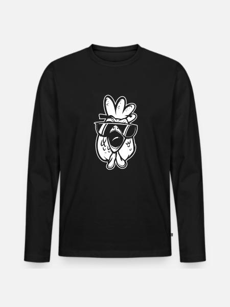 Chicken Hen Sunglasses - Men's Premium Organic Long Sleeve Shirt - black