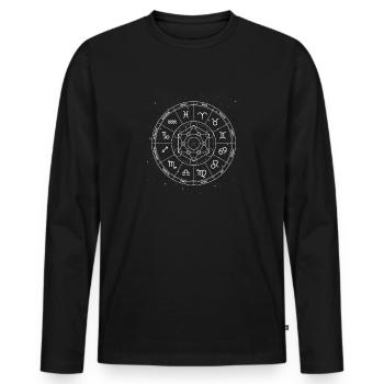 Astrologie Astrologie Signes Astrologue - T-shirt manches longues Premium bio Homme - noir - Devant - Nico (187cm)