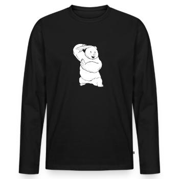 Frisbee Golf Disc Golf Wear - T-shirt manches longues Premium bio Homme - noir - Devant - Nico (187cm)