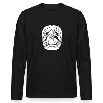 Dentist Dentist Mouth - Men's Premium Organic Long Sleeve Shirt - black - Front - Nico (187cm)
