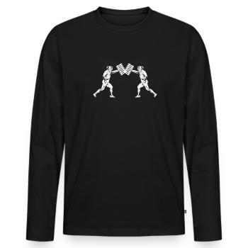 Fechten Fechter Zaun - Männer Premium Bio Langarmshirt - Schwarz - Vorne - Nico (187cm)