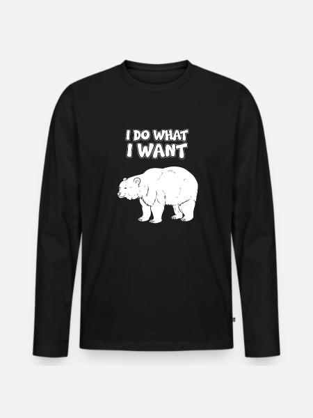 Je m’en fous - T-shirt manches longues Premium bio Homme - noir