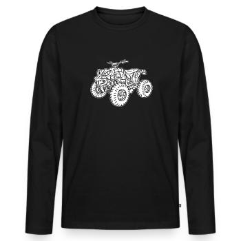 Quad - T-shirt manches longues Premium bio Homme - noir - Devant - Nico (187cm)
