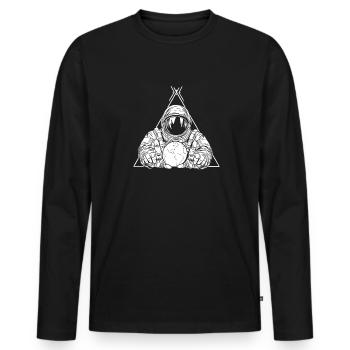 Astronaute, Astronaute, Cosmonaute - T-shirt manches longues Premium bio Homme - noir - Devant - Nico (187cm)