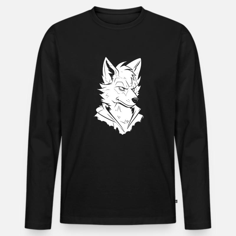 Furry Fandom Fursuits - Männer Premium Bio Langarmshirt - Schwarz