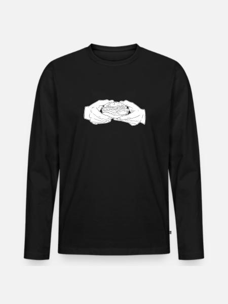 Vegetarian Vegetarian - Men's Premium Organic Long Sleeve Shirt - black