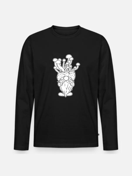 Mushroom Picker Mushrooms - Men's Premium Organic Long Sleeve Shirt - black