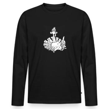 Action de grâce - T-shirt manches longues Premium bio Homme - noir - Devant - Nico (187cm)