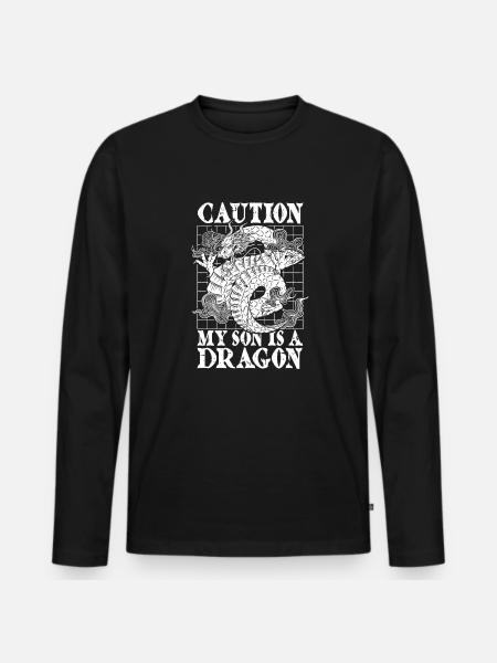Année du Dragon 2024 - T-shirt manches longues Premium bio Homme - noir