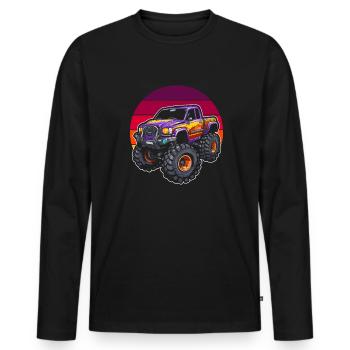 Monster Truck - T-shirt manches longues Premium bio Homme - noir - Devant - Nico (187cm)