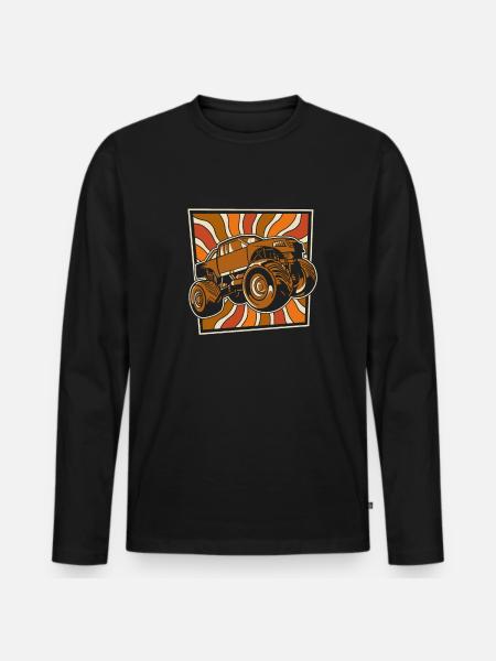 Monster Truck - Men's Premium Organic Long Sleeve Shirt - black