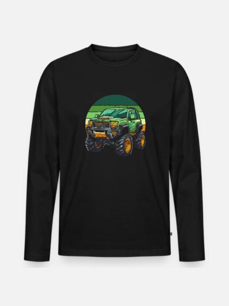 Monster Truck - Men's Premium Organic Long Sleeve Shirt - black