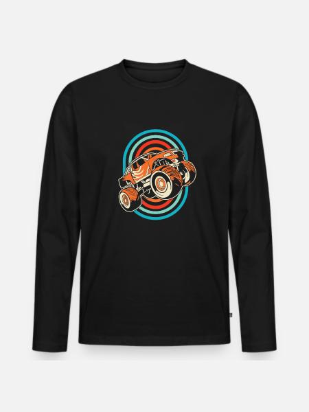 Monster Truck - Men's Premium Organic Long Sleeve Shirt - black