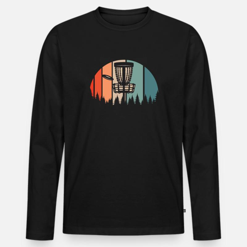 Frisbee Golf Disc Golf - Männer Premium Bio Langarmshirt - Schwarz