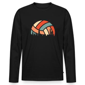 Volleyball Volleyballer - Männer Premium Bio Langarmshirt - Schwarz - Vorne - Nico (187cm)