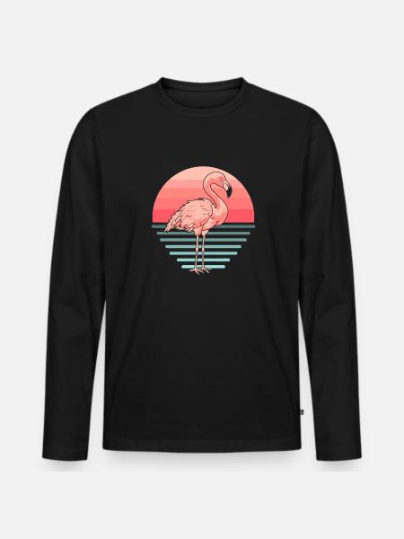 Flamant - T-shirt manches longues Premium bio Homme - noir