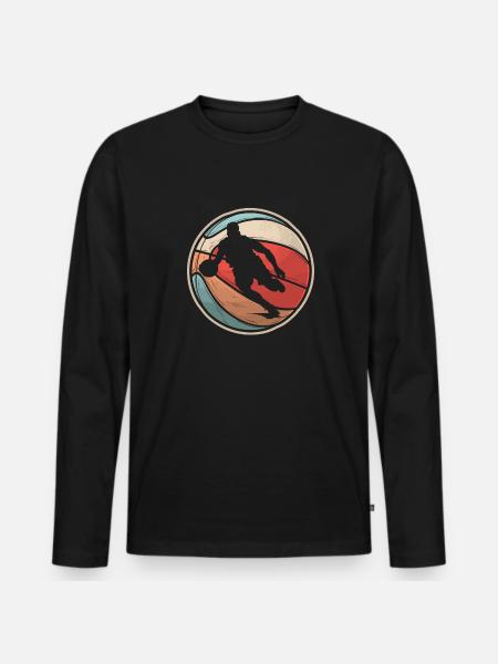 Basketball Basketball Player - Men's Premium Organic Long Sleeve Shirt - black