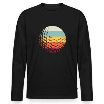 Golf Golfer Golfen - Männer Premium Bio Langarmshirt - Schwarz - Vorne - Nico (187cm)
