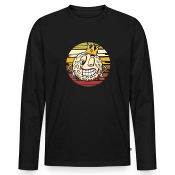 Golf Golfer Golfen - Männer Premium Bio Langarmshirt - Schwarz - Vorne - Nico (187cm)