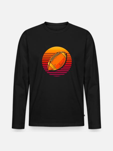 American football - Men's Premium Organic Long Sleeve Shirt - black