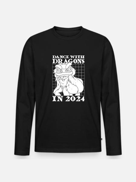 Année du Dragon 2024 - T-shirt manches longues Premium bio Homme - noir