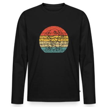 Karate - Männer Premium Bio Langarmshirt - Schwarz - Vorne - Nico (187cm)