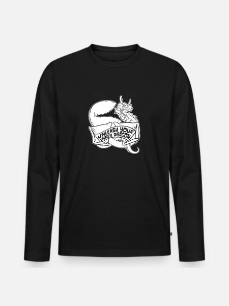 Year of the Dragon 2024 - Men's Premium Organic Long Sleeve Shirt - black