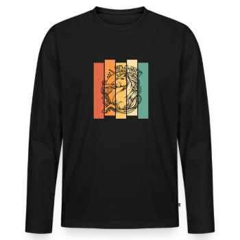 Gin Licorne Ginocorn - T-shirt manches longues Premium bio Homme - noir - Devant - Nico (187cm)