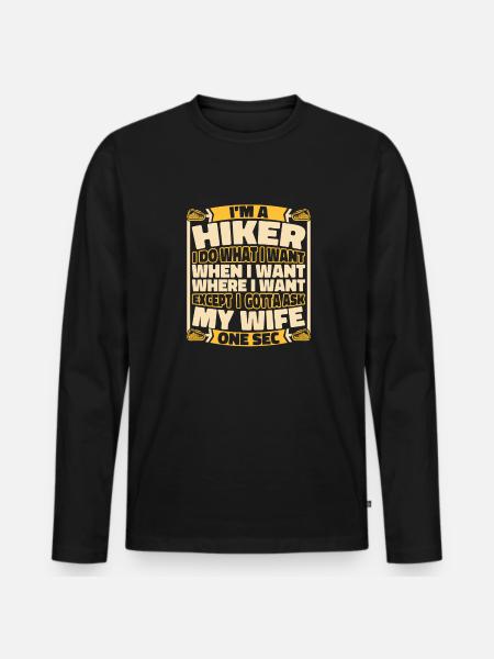 Hiking Hikers - Men's Premium Organic Long Sleeve Shirt - black