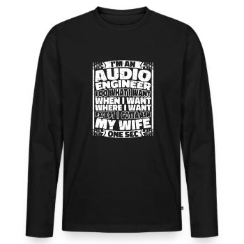 Sound Engineer Sound Engineer - Men's Premium Organic Long Sleeve Shirt - black - Front - Nico (187cm)