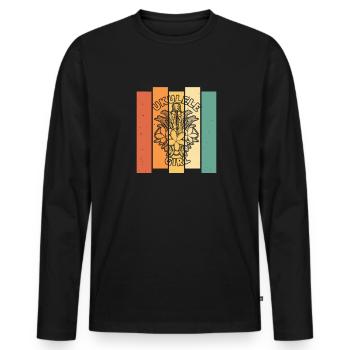 Ukulele Ukulele Girl - Männer Premium Bio Langarmshirt - Schwarz - Vorne - Nico (187cm)