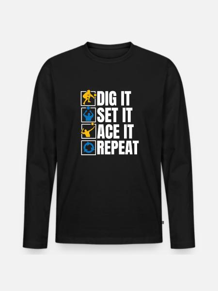 Volleyball Volleyballer - Men's Premium Organic Long Sleeve Shirt - black