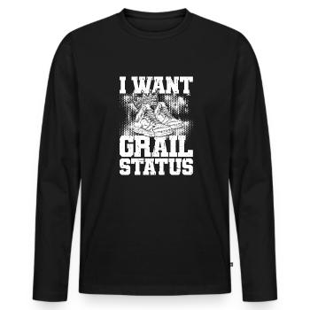 Sneakers - Men's Premium Organic Long Sleeve Shirt - black - Front - Nico (187cm)