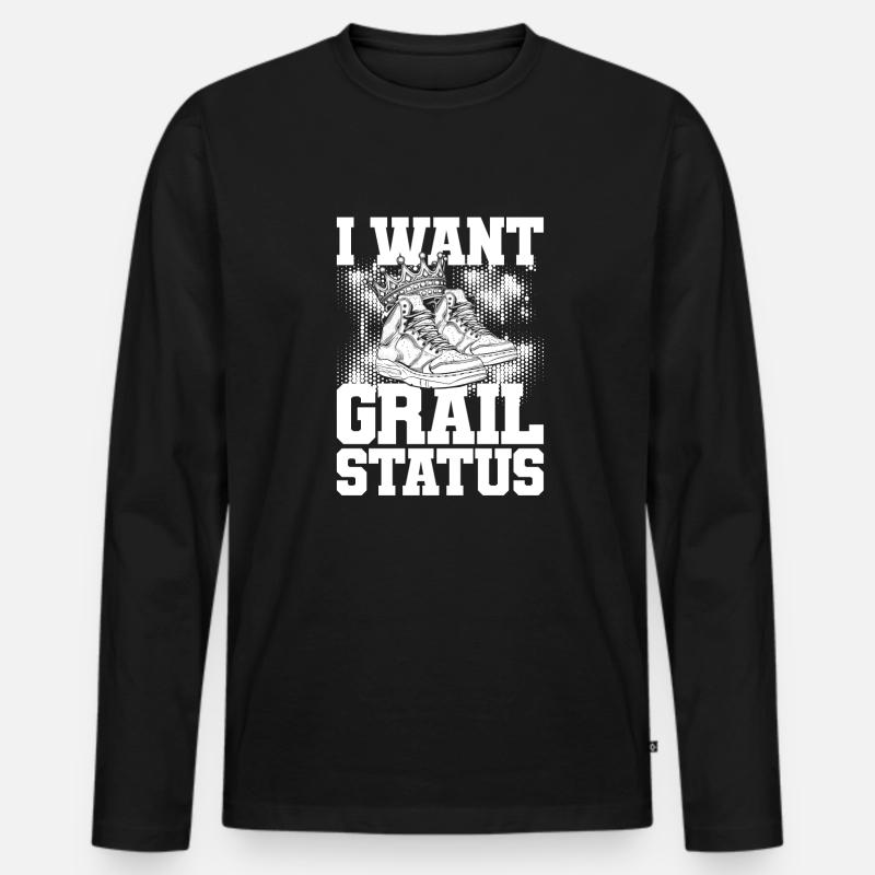 Sneakers - Männer Premium Bio Langarmshirt - Schwarz