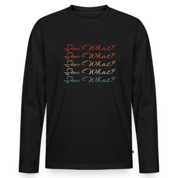Sewing Sewing Machine - Men's Premium Organic Long Sleeve Shirt - black - Front - Nico (187cm)