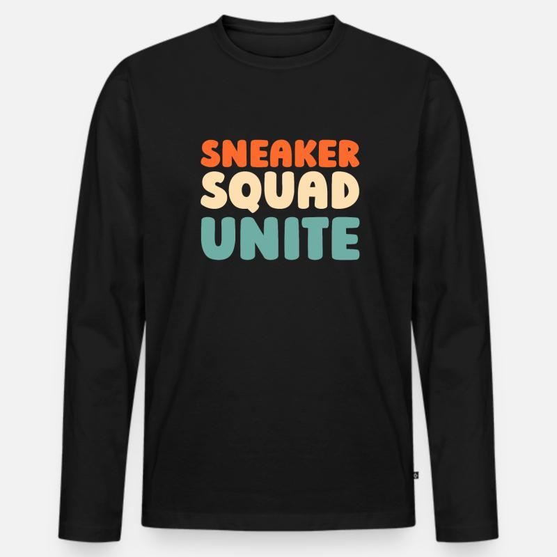 Sneakers - Männer Premium Bio Langarmshirt - Schwarz