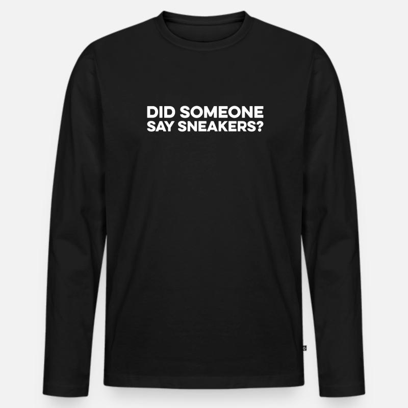 Sneakers - Männer Premium Bio Langarmshirt - Schwarz