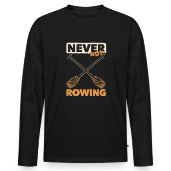 Rudern Ruderer - Männer Premium Bio Langarmshirt - Schwarz - Vorne - Nico (187cm)