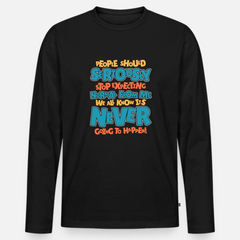 Schwarzer Humor - Männer Premium Bio Langarmshirt - Schwarz