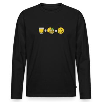 Tequila - Men's Premium Organic Long Sleeve Shirt - black - Front - Nico (187cm)