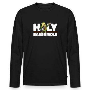 Bassist Bass Gitarre Basser - Männer Premium Bio Langarmshirt - Schwarz - Vorne - Nico (187cm)