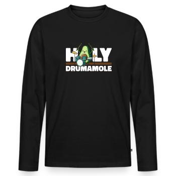 Batterie Batteur Batteur - T-shirt manches longues Premium bio Homme - noir - Devant - Nico (187cm)
