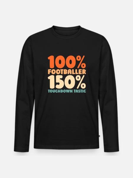 American football - Men's Premium Organic Long Sleeve Shirt - black
