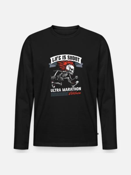 Ultramarathon - T-shirt manches longues Premium bio Homme - noir