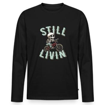 Bmx Bmx Biker - Men's Premium Organic Long Sleeve Shirt - black - Front - Nico (187cm)