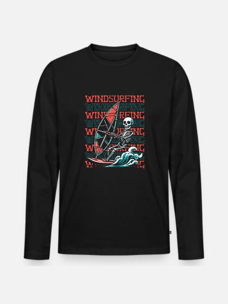Windsurfing Windsurfer - Men's Premium Organic Long Sleeve Shirt - black