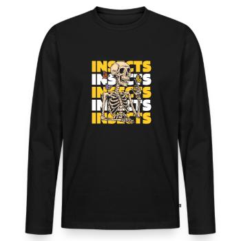 Entomology Entomologist Insect - Men's Premium Organic Long Sleeve Shirt - black - Front - Nico (187cm)