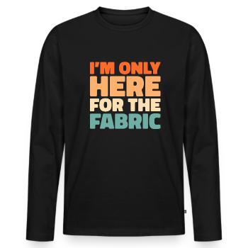 Sewing Sewing Machine - Men's Premium Organic Long Sleeve Shirt - black - Front - Nico (187cm)