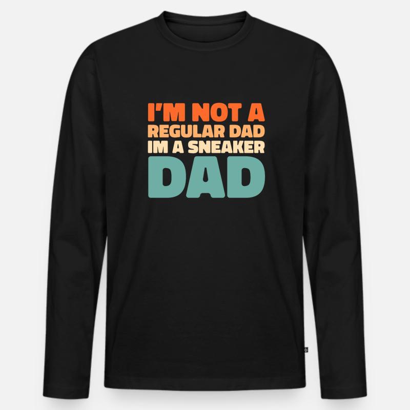 Sneakers Vater Daddy Sneaker - Männer Premium Bio Langarmshirt - Schwarz