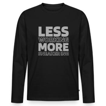 Sneakers - Men's Premium Organic Long Sleeve Shirt - black - Front - Nico (187cm)